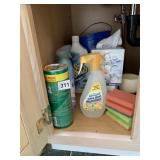 DOW BATHROOM CLEANER, COMET, SPONGES, ETC.