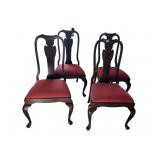 FOUR HARDEN QUEEN ANNE STYLE CHAIRS WITH LIKE NEW