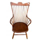 HANDMADE CARVED SPINDLE BACK CHAIR