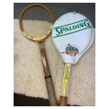 WOODEN TENNIS RACQUETS AND ONE CASE
