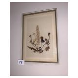 FRAMED AND MATTED PRESSED FLOWERS, 8X11