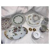 DECORATIVE PLATES, CANDLE HOLDERS, SUGAR CREAMER