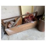 WOOD TOOL CADDY, PLANT POLES