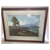 FRAMED PRINT TITLED "VALLEY BREAK" SIGNED R O