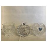 LENOX CRYSTAL ETCHED CANDLE HOLDER