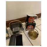 FLATWARE, LOONEY TUNE MUG, BASKETS BRASS, CANDLES