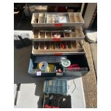 FISHING TACKLE BOX W/ SUPPLIES