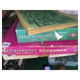 3 D STRING ART CLIPPER, RENAISSANCE CHESSMEN,