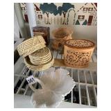 COATERS, CARVED BOX,