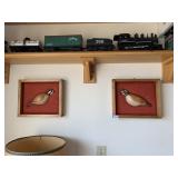WOOD BIRD WALL PLAQUES