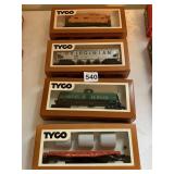 TYCO TANK CAR, HOPPER CAR, CABOOSE