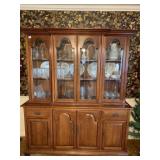 SOLID CHERRY WOOD 2 PIECE CHINA/HUTCH DOVETAILED