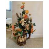 LARGE STEIN W/ FLOWER ARRANGEMENT