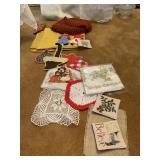 COASTER, CROCHETED DOLIES, NEEDLE WORK