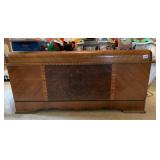 BURLED WOOD CEDAR CHEST LANE W/ UPPER SHELF