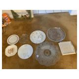 PLATTERS, HOLIDAY TRAY, CERAMIC SANTA TRAY ETC.