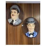 LAUREL AND HARDY 20" WALL PLAQUES