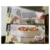 HOT PLATE AND MICROWAVE DISH IN BOXES