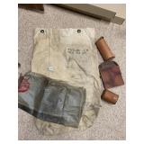 CANVAS DUFFEL BAG WITH TAYLOR STAMPED ON IT