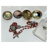 ROSARY BEADS, COMPACT, TIN