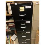 BLACK 4 DRAWER FILE CABINET