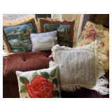PILLOWS INCL. NEEDLEPOINT