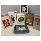 HALLMARK ORNAMENTS, LENOX TRAIN ORNAMENT, ETC.