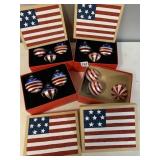 PATRIOTIC ORNAMENTS IN BOXES