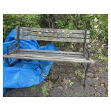 IRON SIDE PARK BENCH WAS COVERED BUT NEED