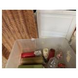 CANDLES, VASE, TOTE, BASKET