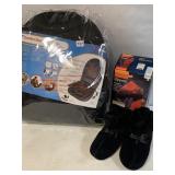 SLIPPERS NEW IN BOX DEARBORNS AND CHAIR MASSAGER