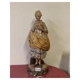 PORCELAIN WOMAN IN YELLOW DRESS