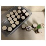 22+ OLD MEDICINE BOTTLES IN SMALL TOTE