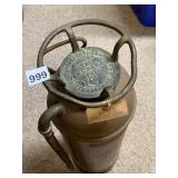 BRASS AND COPPER FIRE EXTINGUISHER TAG IS FROM