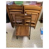 7 FOLDING WOOD CHAIRS