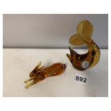 PILGRAM GLASS HAND BLOWN BROWN FISH