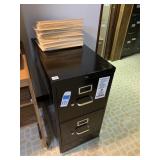BLACK 2 DRAWER FILE CABINET
