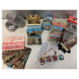 THREE BETHLEHEM STEEL GLASSES, POSTCARDS ETC.