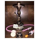 DECORATIVE HOOKAH VERY ORNATE WITH ORIGINAL HOSE