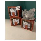 GORHAM A HOLIDAY TRADITIONS VOTIVE CANDLE HOLDERS