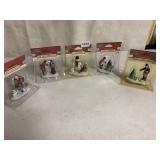 5 LEMAX PORCELAIN FIGURES IN PACKS