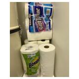 PAPER TOWELS 4 ROLLS AND KIRKLAND TOILET PAPER