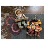 WREATH W/ HALLOWEEN FIGURES AND DOLL