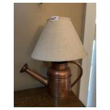 LAMP, MADE WITH TEA KETTLE BASE, 17" TALL