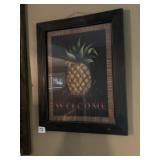 WELCOME PICTURE WITH PINEAPPLE 19" X 15"