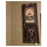 HANGING SHUDDER WITH "GOD BLESS US" PRINT
