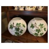 CONSOLIDATED VASE WITH HAND PAINTED IVY DESIGN