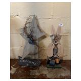 BUNNY AND WELCOME SIGN