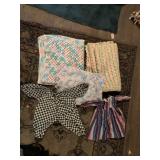 DOLL DRESS, 3 AFGHANS