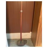 LARGE CANDLE STICK AND CANDLE HOLDER, 30" TALL